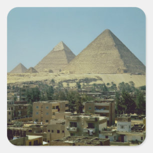 The Pyramids of Giza, c.2589-30 BC, Old Kingdom Square Sticker