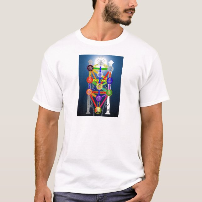 The Qabalistic Tree of Life Structure Diagram T-Shirt (Front)