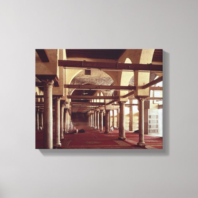 The Qibla Liwan of the Mosque of Al-Azhar Canvas Print (Front)
