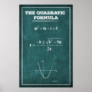 The Quadratic Formula Poster