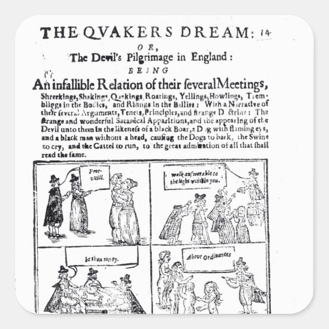The Quakers Dream Square Sticker (Front)