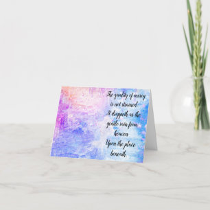The Quality of Mercy Thank You Card