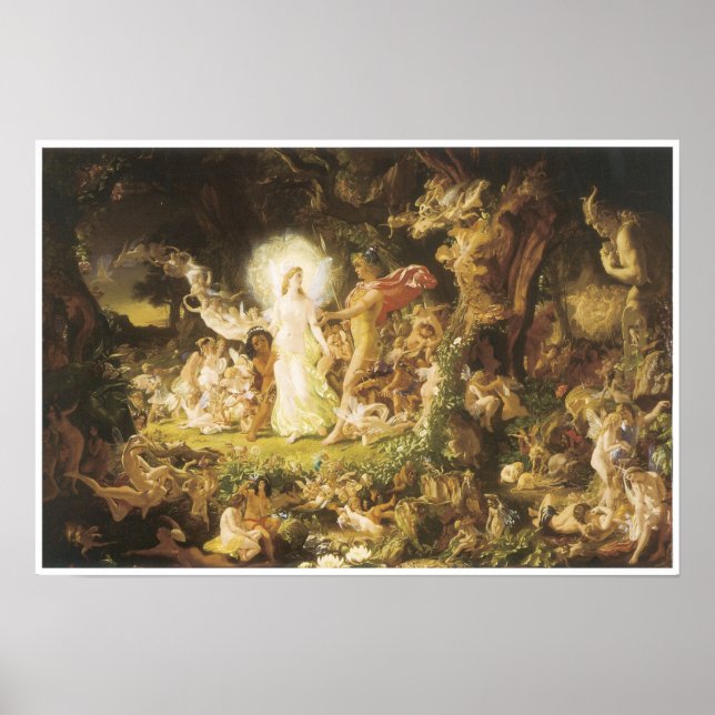 The Quarrel of Oberon and Titania, 1849 Poster (Front)