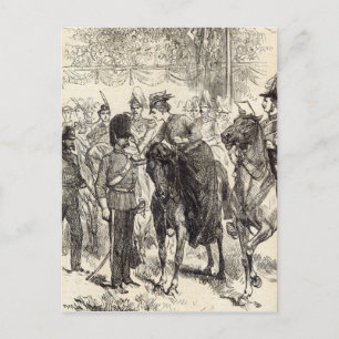 The Queen distributing Victoria Crosses Postcard