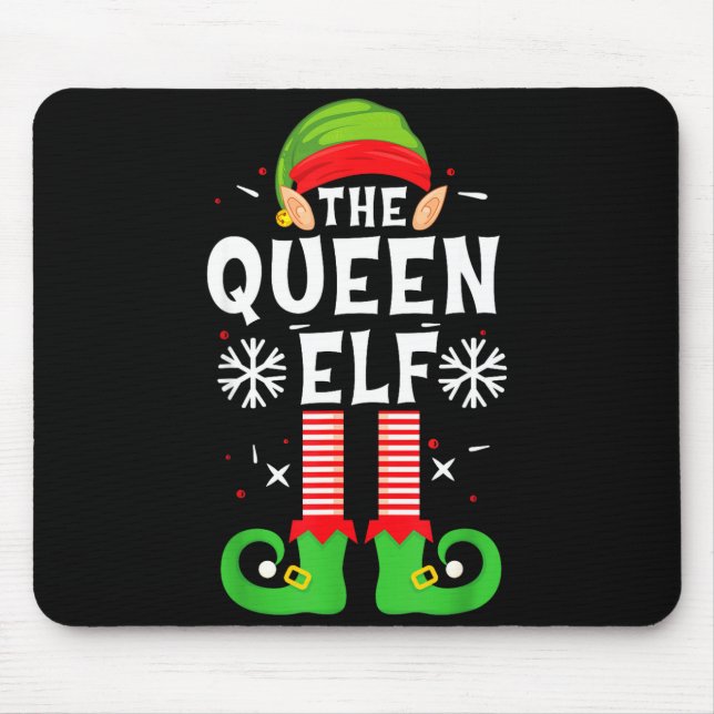 The Queen Elf Christmas Family Matching Pajamas Qu Mouse Pad (Front)