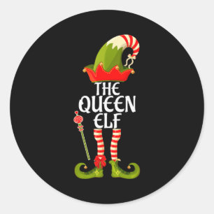 The Queen Elf Family Matching Christmas 2023 Classic Round Sticker