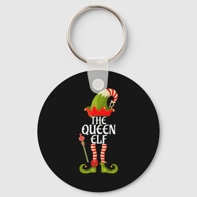The Queen Elf Family Matching Christmas 2023  Key Ring (Front)