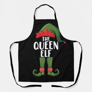 The Queen Elf Matching Family Christmas Women Apron