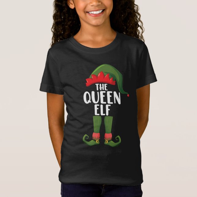The Queen Elf Matching Family Christmas Women T-Shirt (Front)