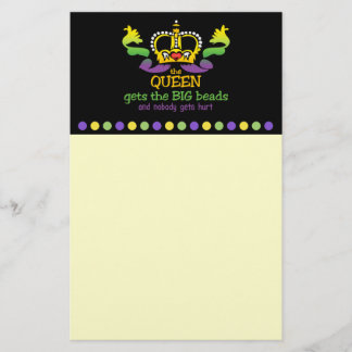 The Queen gets the BIG beads Stationery