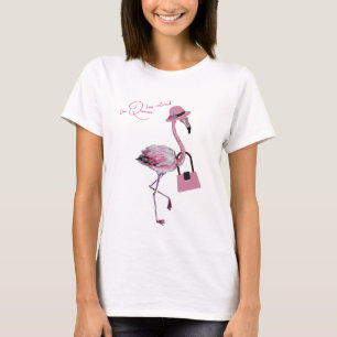 The Queen Has Retired Classy Chic Pink Flamingo T-Shirt