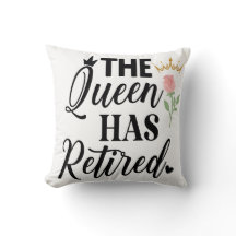 The Queen has retired with rose and crown cushion/