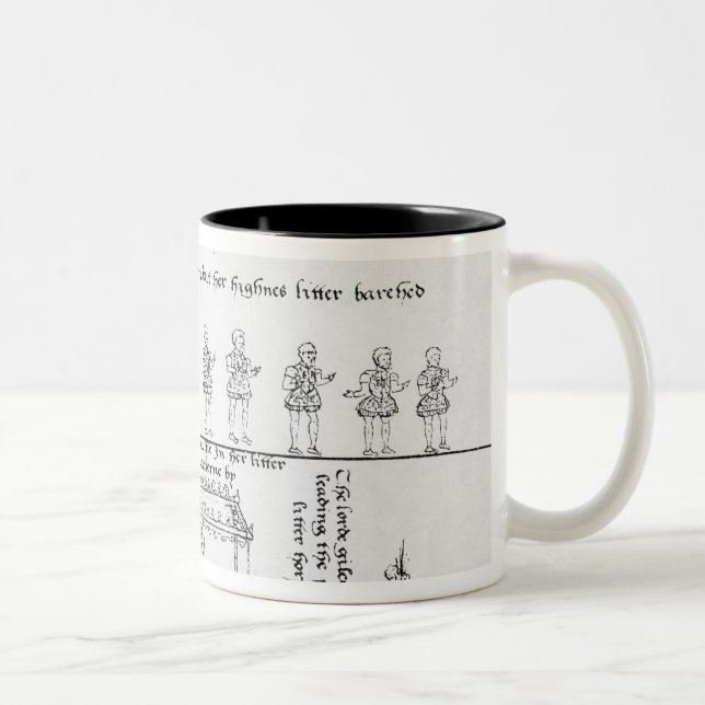 The Queen in her Litter Two-Tone Coffee Mug (Right)
