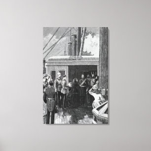 The Queen investing Abdul Aziz Canvas Print