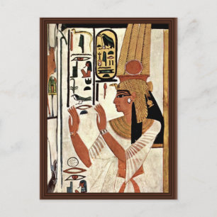 The Queen Nefertari In Prayer Stance By Maler Der Postcard