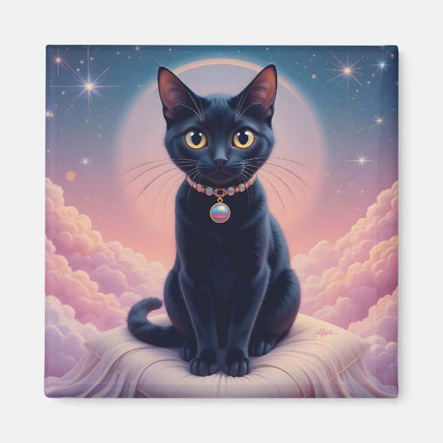 The Queen Of Black Cat Heaven Magnet (Front)