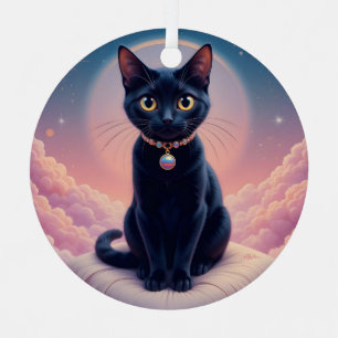 The Queen Of Black Cat Heaven Metal Tree Decoration