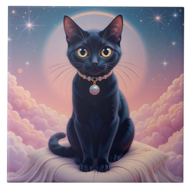 The Queen Of Black Cat Heaven Tile (Front)