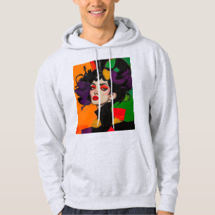 The Queen of Gambits, Glam Chess with Fierce Eyes Hoodie