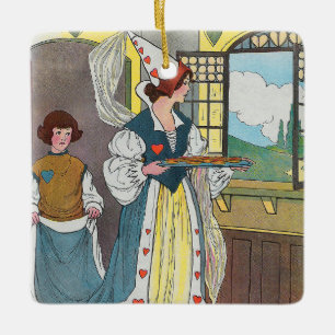 The Queen of Hearts Made Some Tarts, Nursery Rhyme Ceramic Ornament