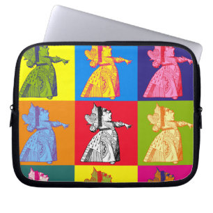 The Queen of Hearts Pop Art Laptop Sleeve