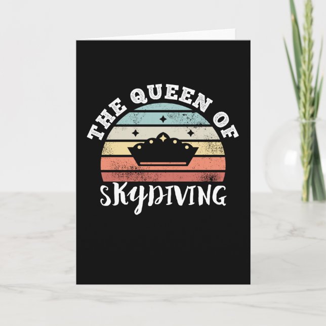 The Queen of Skydiving Mother's Day Gifts Card (Front)