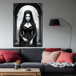 The queen of the Graveyard   AI Art Poster