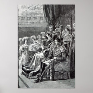 The Queen Opening Parliament in 1846 Poster