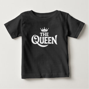 The Queen Text Typography Design Baby T-Shirt