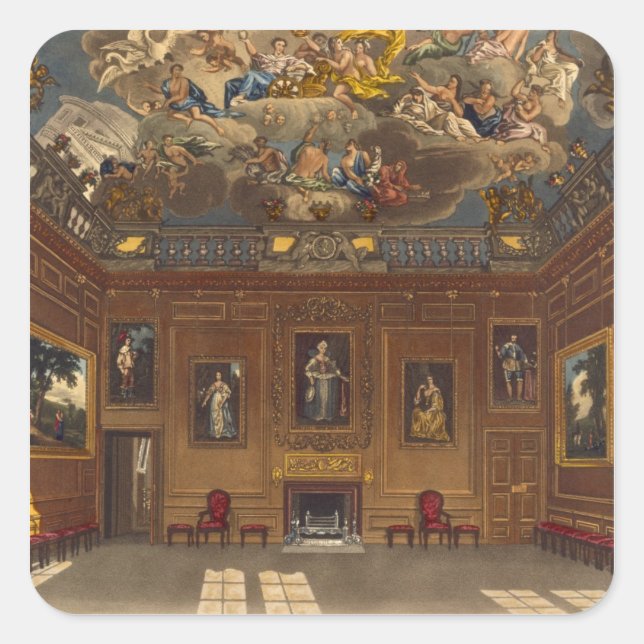 The Queen's Audience Chamber, Windsor Castle, from Square Sticker (Front)