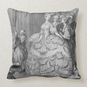 The Queen's Lady-in-Waiting, engraved by P.A. Mart Cushion