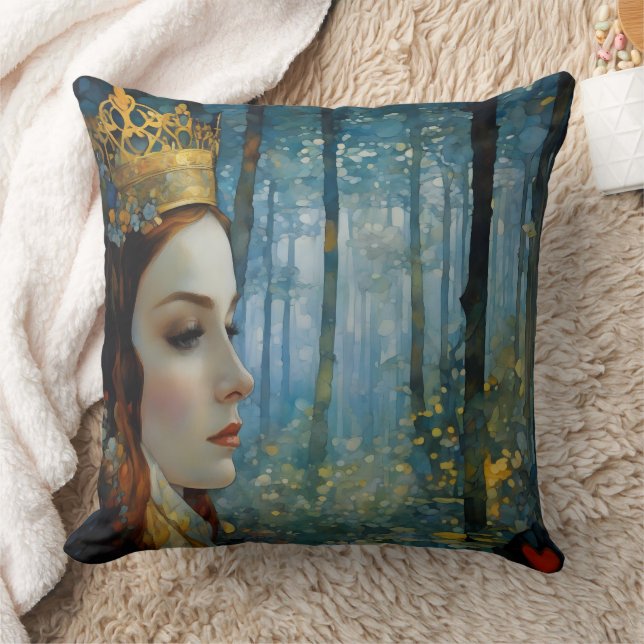 The Queen's Lost Heart Fairytale Portrait Cushion (Blanket)