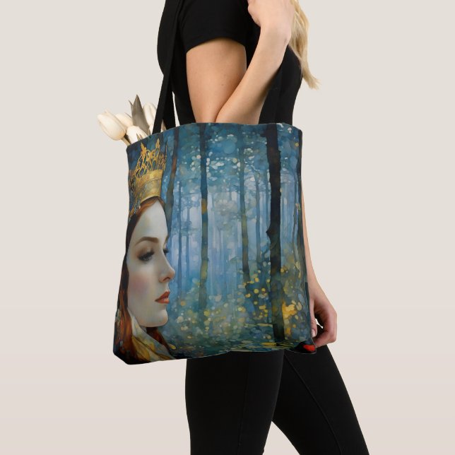 The Queen's Lost Heart Fairytale Portrait Tote Bag (Close Up)