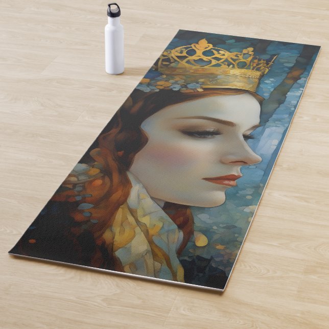 The Queen's Lost Heart Fairytale Portrait Yoga Mat (In Situ)
