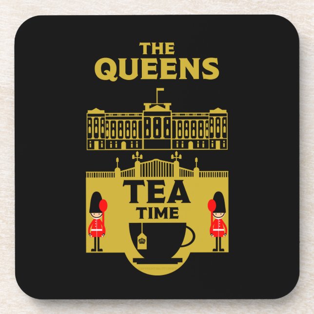 The Queens Tea Time Coronation Gifts Coaster (Front)