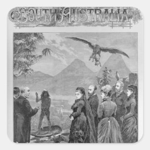 The Queen's Visit to the South Australian Court Square Sticker