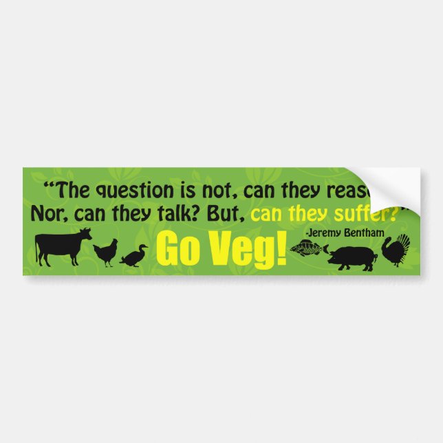The question is not, can they reason?... bumper sticker (Front)