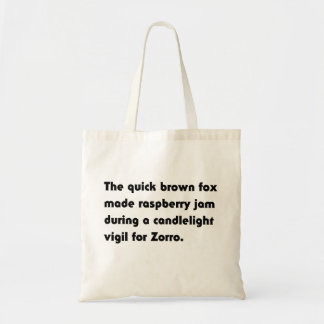 The Quick Brown Fox Made Raspberry... Pangram Tee Tote Bag