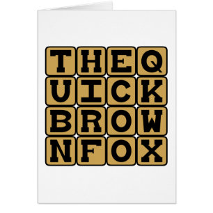 The Quick Brown Fox, Pangram Subject