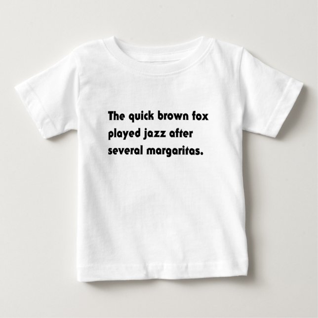 The Quick Brown Fox Played Jazz... Pangram T-Shirt (Front)
