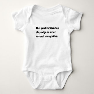 The Quick Brown Fox Played Jazz... Pangram T-Shirt Baby Bodysuit