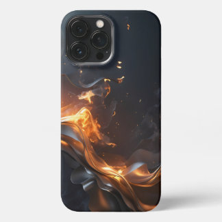 The Quiet Flame – Smoldering Gold & Black Phone Ca iPhone 13 Pro Max Case
