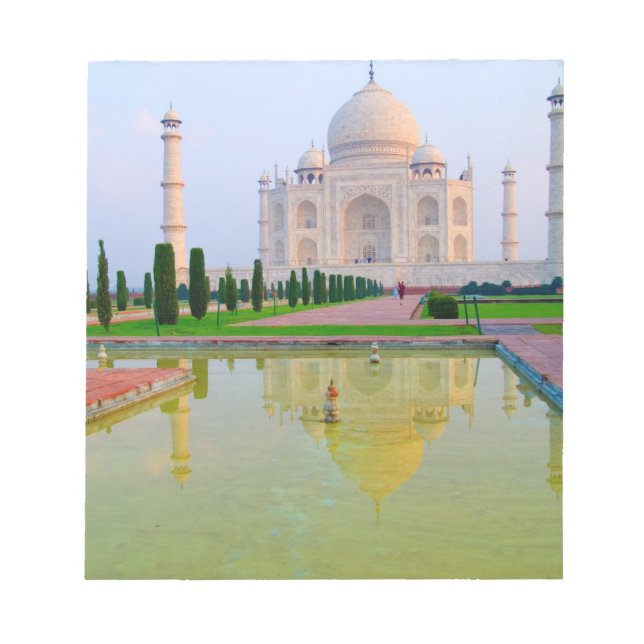 The quiet peaceful World Famous Taj Mahal at Notepad (Front)