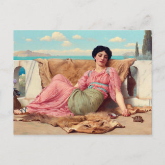 The quiet Pet by Godward Postcard