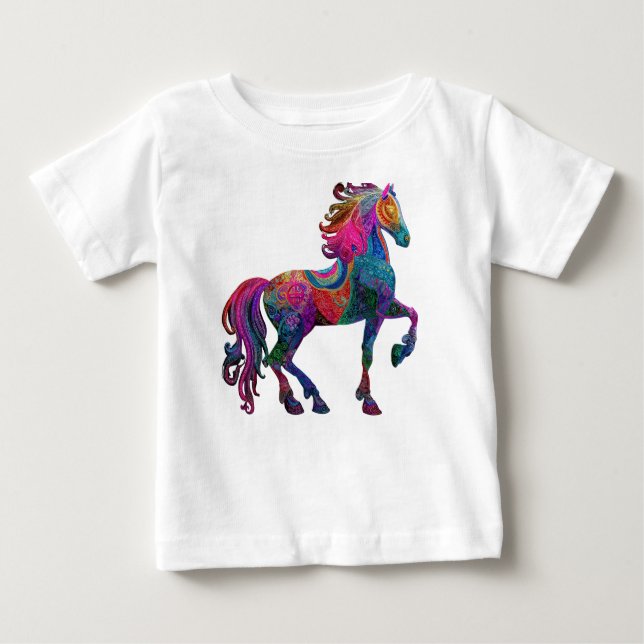 The Quilted Horse Baby T-Shirt (Front)