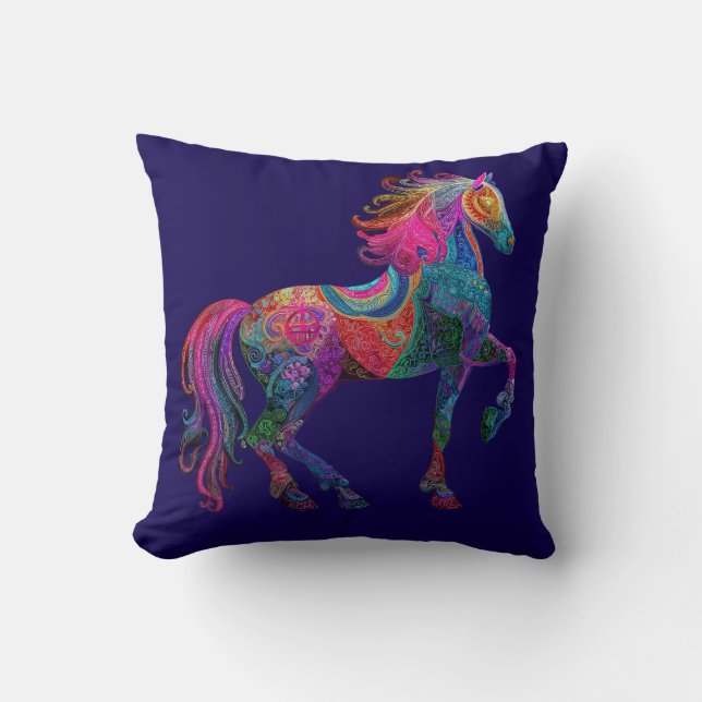 The Quilted Horse Cushion (Front)