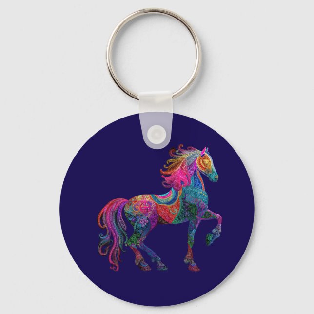 The Quilted Horse Key Ring (Front)