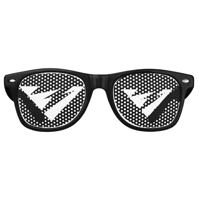 The R Lightning Bolt Logo Retro Sunglasses (Front)