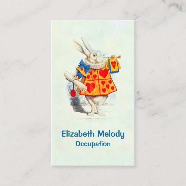 The Rabbit in Alice in Wonderland - Business Card (Front)