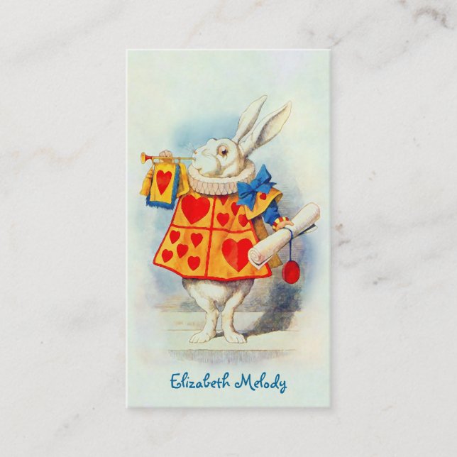 The Rabbit in Alice in Wonderland ~ Business Card (Front)
